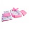 Set 5 piese Baby Nest din Bumbac, model balerine roz
