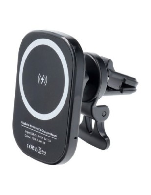 Suport auto magnetic MagSafe cu incarcare wireless 15W Fast Charge QC3.0 Qi Standard - CWCPH-D10 foto