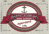 NI513 Etichetă bere blondă superioară Ancora, 1994-1995, Societatea comercială Malț Bere Galați SA
