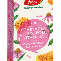 Echinacea cu propolis si vitamina C F170, 60 comprimate, Fares