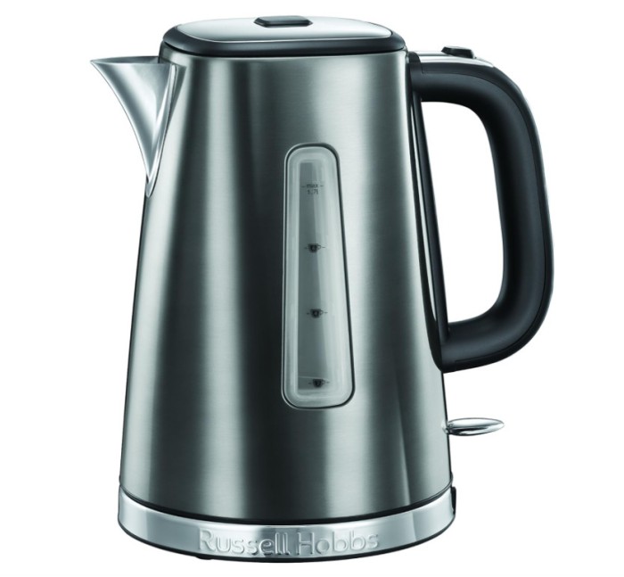Fierbator electric Russell Hobbs din otel inoxidabil, gri, 1.7 L, 2400 W, 23211-70 - SECOND