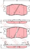 Set placute frana,frana disc KIA RIO II limuzina (JB) (2005 - 2016) TRW GDB3420