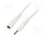 Cablu alimentare DC, DC 3,5/1,3 mufa, DC 5,5/2,1 soclu, alb, 0,5m, WEST POL - P13-C21-C100-050WH