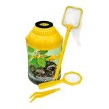 Set Explorare National Geographic Pamant si Apa 4 piese, Cutie 3.5L, Lupa 2x, Penseta, Plasa Insecte, +6 ani