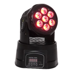 Proiector lumini Moving Head 4 in 1, 7 LED-uri, 12 canale DMX, 7 x 10 W foto