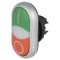 Comutator dublu 22mm roșu/verde IP66