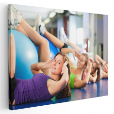 Tablou femei antrenament sala de fitness Tablou canvas pe panza CU RAMA 60x90 cm