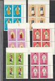 ROMANIA 1979 LP 995 COSTUME NATIONALE BLOCURI DE 4 TIMBRE COLT DE COALA MNH