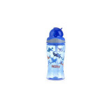 Cana cu pai anti-alunecare Nuby 360 ml 4 ani + albastru