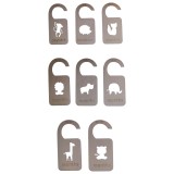 Set 8 separatoare haine bebelusi, lemn, natur