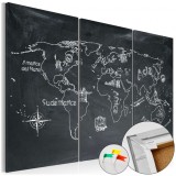 Cumpara ieftin Tablou din plută - Geography lesson [Cork Map] 120x80 cm