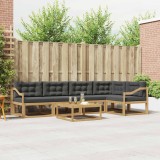 vidaXL Set de canapele de exterior 6 pcs Alb și antracit 3386496