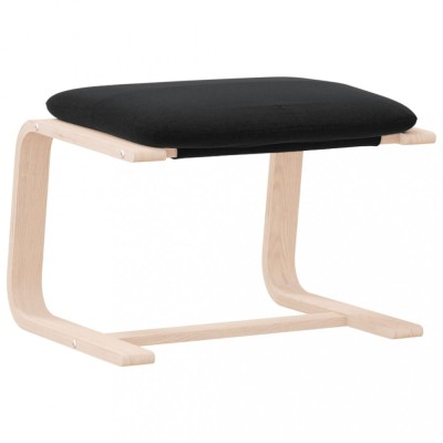 Taburet, negru, 51 x 41 x 40 cm, material textil foto