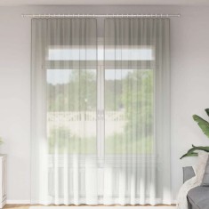 Gossi perdele voal cu bucle 2 buc gri deschis 140x260 cm