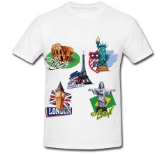 Tricou &amp;quot; Minunile lumii cartoon &amp;quot; foto