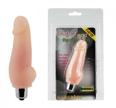 Super Mini Vibrator Realist, TPR Life-Like, Natural, 12 cm foto