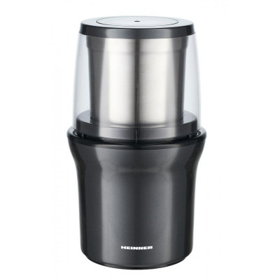 Rasnita electrica Heinner, rasnire umeda si uscata, 200 W, 70g, 2 recipiente detasabile, inox, Gri foto