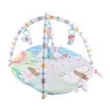 Covor de joaca Leziter cu pod si 5 jucarii detasabile, 0+ luni, 92x76 cm, moale, interactiv
