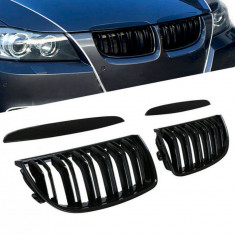 Grile Centrale BMW Seria 3 E90, E91 Pre-LCI(2005-2008) M-Design, Negru Lucios