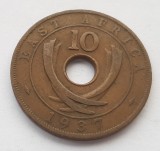 35. Moneda Africa de Est 10 cents 1937 - KN (Monetăria King&#039;s Norton)