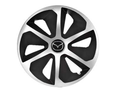Set 4 capace roti Roco dual crom R14 pentru gama auto Mazda foto