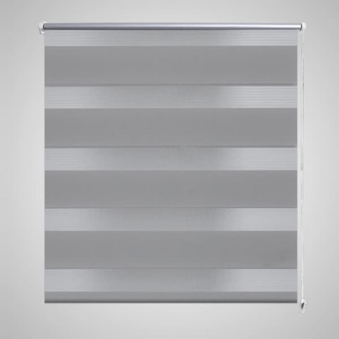 Jaluzea tip zebra, 80 x 150 cm, gri