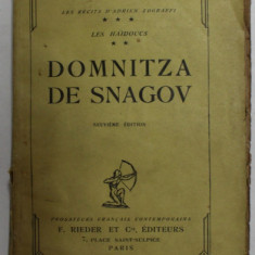 DOMNITZA DE SNAGOV par PANAIT ISTRATI , 1926