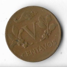 Moneda 5 centavos 1945 - Columbia