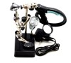 Lupa cu Clesti si Lumina LED MG16129-C, 3 Lupe: 2.5x 90mm, 7.5x 34mm, 10x 34mm, Suport Letcon, Alimentator Inclus