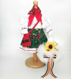 Set Botez Traditional , Costum Traditional Fetite Floral 2 - 2 piese costumas si lumanare, Ie Traditionala