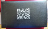 Olanda 2007 - Eroul Olandei Michiel de Ruyter - Caseta de lux cu 6 seturi in EURO + 5 medalii + moneda comemorativa de argint de 5 euro - 6X3,88 EURO