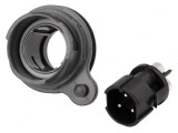 Conector Circular Soclu Tată 3 PIN Nichelat Buccaneer 7000