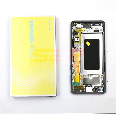 LCD+Touchscreen cu Rama Samsung Galaxy S10 / G973F BLACK original foto