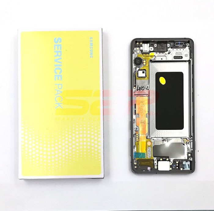 LCD+Touchscreen cu Rama Samsung Galaxy S10 / G973F BLACK original
