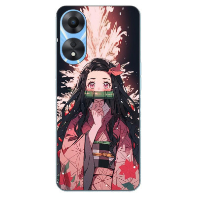 Husa compatibila cu Oppo A78 5G (CPH2483) Silicon Gel Tpu Model Demon Slayer Nezuko foto