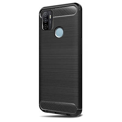 Husa TPU OEM Carbon pentru Oppo A53, Neagra foto