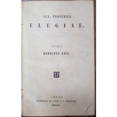 SEX PROPERTII ELEGIAE , HENRICUS KEIL LIPSIA 1850