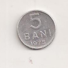 Moneda - Romania 5 bani 1975 , v1