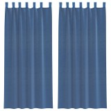 Cumpara ieftin Perdele Voile cu Bucle 2 buc Albastru Regal 140x245 cm
