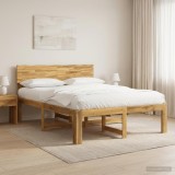 Cumpara ieftin Cadru de pat dublu cu spatar ROSTOCK Alb 150 x 200 cm