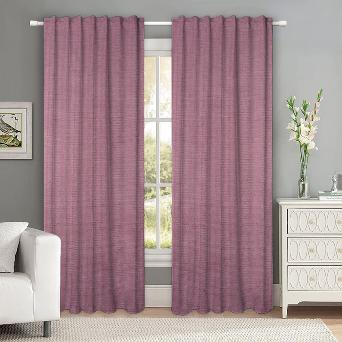 Draperie tip tesatura in cu rejansa transparenta cu ate pentru galerie, Madison, 150x255 cm, densitate 700 g/ml, Karolek, 1 buc