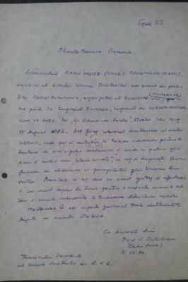 OVIDIU S. CROHMALNICANU document olograf 1982 foto