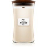 Woodwick White Tea &amp; Jasmine lum&acirc;nare parfumată cu fitil din lemn 609.5 g