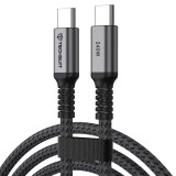 Asteroid GSM - Premium Data Cable TitanSync Pro (CX2) - Type-C to Type-C PD240W, 480Mbps, Fast Charging, E-marker Chip, 2m - Gray