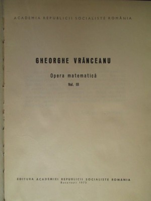 Opera matematica vol.III foto