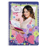 Caiet cu spira A4-80 de file colectia Violetta Flowers, Jad