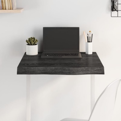 vidaXL Blat de masă maro 60x60x(2-6) cm, lemn masiv stejar tratat 3156415 foto