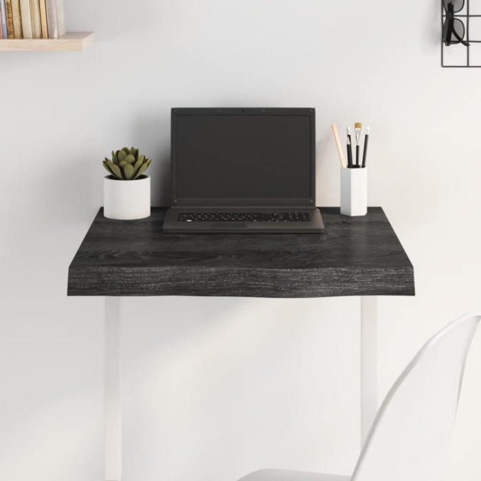 vidaXL Blat de masă maro 60x60x(2-6) cm, lemn masiv stejar tratat 3156415