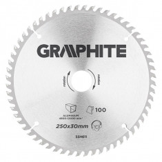 Disc fierastrau circular varf vidia/100 dinti 250x30mm pentru Al GRAPHITE 55H611 HardWork ToolsRange