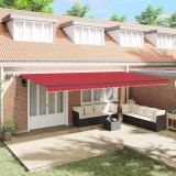 vidaXL Cortina Retractabilă Manual Roșu 600 &times; 300 cm țesătură